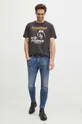szary T-shirt bawełniany męski Alice Cooper kolor szary