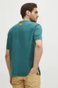T-shirt bawełniany męski Garfield kolor zielony 100 % Bawełna