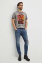 T-shirt bawełniany męski Rambo: First Blood Part II kolor szary RS24.TSM661 szary RS24