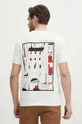 T-shirt bawełniany męski z kolekcji Jerzy Nowosielski x Medicine kolor beżowy Męski