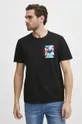 T-shirt bawełniany męski z kolekcji Jerzy Nowosielski x Medicine kolor czarny czarny