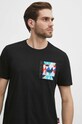 T-shirt bawełniany męski z kolekcji Jerzy Nowosielski x Medicine kolor czarny RS24.TSM672 czarny