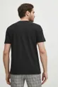 čierna Bavlnené tričko pánske s prímesou elastanu z kolekcie Jerzy Nowosielski x Medicine čierna farba