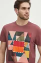 Bavlnené tričko pánske z kolekcie Jerzy Nowosielski x Medicine fialová farba fialová