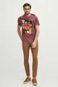 T-shirt bawełniany męski z kolekcji Jerzy Nowosielski x Medicine kolor fioletowy 100 % Bawełna