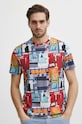 T-shirt bawełniany męski z kolekcji Jerzy Nowosielski x Medicine kolor multicolor RS24.TSM679 multicolor RS24