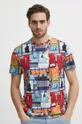 T-shirt bawełniany męski z kolekcji Jerzy Nowosielski x Medicine kolor multicolor multicolor