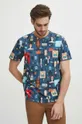 T-shirt bawełniany męski z kolekcji Jerzy Nowosielski x Medicine kolor multicolor Męski