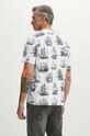 Odzież T-shirt bawełniany męski z domieszką elastanu wzorzysty kolor biały RS24.TSM806 biały