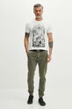 T-shirt bawełniany męski z domieszką elastanu z nadrukiem kolor biały RS24.TSM809 biały RS24
