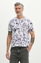 T-shirt bawełniany męski wzorzysty kolor biały RS24.TSM822 biały RS24