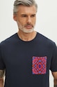 T-shirt bawełniany męski z kolekcji Jane Tattersfield x Medicine kolor granatowy RS24.TSM850 granatowy RS24