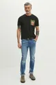 T-shirt bawełniany męski z domieszką elastanu z kolekcji Jane Tattersfield x Medicine kolor czarny 95 % Bawełna, 5 % Elastan