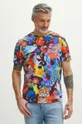 T-shirt bawełniany męski z domieszką elastanu z kolekcji Jane Tattersfield kolor multicolor Męski