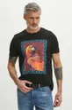 T-shirt bawełniany męski z kolekcji Jane Tattersfield x Medicine kolor czarny czarny