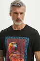 T-shirt bawełniany męski z kolekcji Jane Tattersfield x Medicine kolor czarny RS24.TSM857 czarny
