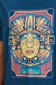 T-shirt bawełniany męski z domieszką elastanu z nadrukiem kolor zielony RS24.TSM903 turkusowy