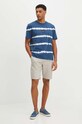 T-shirt bawełniany męski z efektem tie dye z nadrukiem kolor zielony RS24.TSM915 turkusowy RS24