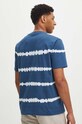 Odzież T-shirt bawełniany męski z efektem tie dye z nadrukiem kolor zielony RS24.TSM915 turkusowy