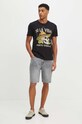 T-shirt bawełniany męski z nadrukiem kolor czarny RS24.TSM916 czarny RS24
