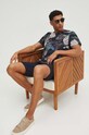 T-shirt bawełniany męski wzorzysty kolor czarny RS24.TSM930 czarny RS24