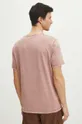 T-shirt bawełniany męski z kieszonką kolor różowy 100 % Bawełna