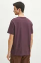 T-shirt bawełniany męski z kieszonką kolor fioletowy 100 % Bawełna