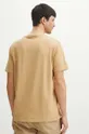 T-shirt bawełniany męski z domieszką elastanu z nadrukiem kolor beżowy 95 % Bawełna, 5 % Elastan