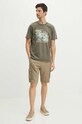 T-shirt bawełniany męski z nadrukiem kolor zielony RS24.TSMA13 zielony RS24