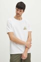 Odzież T-shirt męski z nadrukiem kolor biały RS24.TSMA15 biały