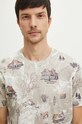 T-shirt bawełniany męski z kolekcji Tatrzański Park Narodowy x Medicine kolor beżowy RS24.TSMA50 beżowy
