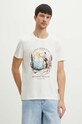 T-shirt bawełniany męski z kolekcji Tatrzański Park Narodowy x Medicine kolor beżowy RS24.TSMA53 beżowy RS24
