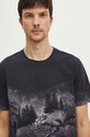 T-shirt bawełniany męski z domieszką elastanu z kolekcji Tatra Legends kolor czarny RS24.TSMA55 czarny RS24