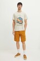 Oblečení Bavlněné tričko pánské z kolekce Tatra National Park x Medicine béžová barva RS24.TSMA56 béžová