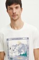 T-shirt bawełniany męski z kolekcji Tatrzański Park Narodowy x Medicine kolor beżowy RS24.TSMA58 beżowy