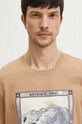 T-shirt bawełniany męski z kolekcji Tatrzański Park Narodowy x Medicine kolor beżowy RS24.TSMA58 beżowy