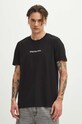 Odzież T-shirt bawełniany męski z nadrukiem kolor czarny RS24.TSMB20 czarny