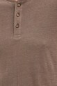 T-shirt lniany męski gładki kolor brązowy RS24.TSMB41 brązowy