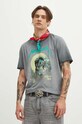T-shirt bawełniany męski z nadrukiem Metallica kolor szary RS24.TSMB52 szary RS24