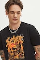 T-shirt bawełniany męski Slayer kolor czarny czarny RS24.TSMB57