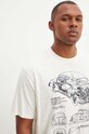 T-shirt bawełniany męski Volkswagen kolor beżowy beżowy RS24.TSMC21