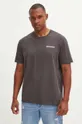 Bavlněné tričko pánské s potiskem šedá barva <p>100 % Bavlna</p>
