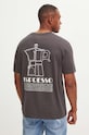 T-shirt bawełniany męski z nadrukiem kolor szary szary RS24.TSMC30