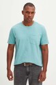 Oblečenie Bavlnené tričko pánske tyrkysová farba RS24-TSMC37 tyrkysová