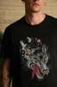 T-shirt bawełniany męski z nadrukiem Tattoo Art by Oliwia Zaciera - Spirit Voyager kolor czarny Męski
