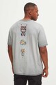 T-shirt bawełniany męski z nadrukiem Tattoo Art by Rafał Czerkas - Rafsmiler kolor szary szary RS24.TSMC57