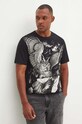 T-shirt bawełniany męski z nadrukiem Tattoo Art by Piotr Bemben kolor czarny RS24.TSMC59 czarny RS24
