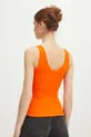 Top bawełniany damski z domieszką elastanu prążkowany kolor pomarańczowy 95 % Bawełna, 5 % Elastan
