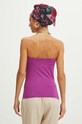 Oblečenie Bavlnený top s prímesou elastanu hladký fialová farba RS24.TTD0B2 fialová