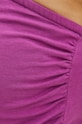 Bavlnený top s prímesou elastanu hladký fialová farba RS24.TTD0B2 fialová
